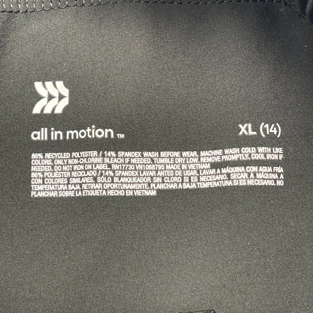 All In Motion Pants Kids XL (14) Tapered Athletic Black EUC - Picture 3 of 8